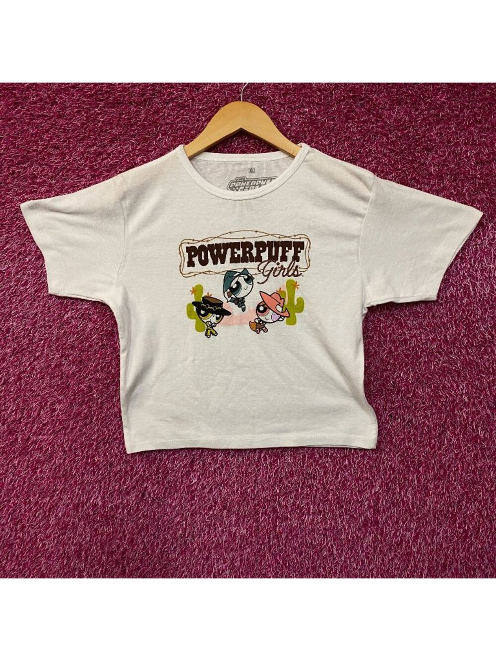 The Powerpuff Girls Western Cowgirls Graphic Women's Crop Top XL